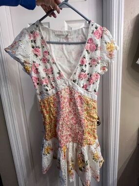 Altar’d State floral v-neck mini dress